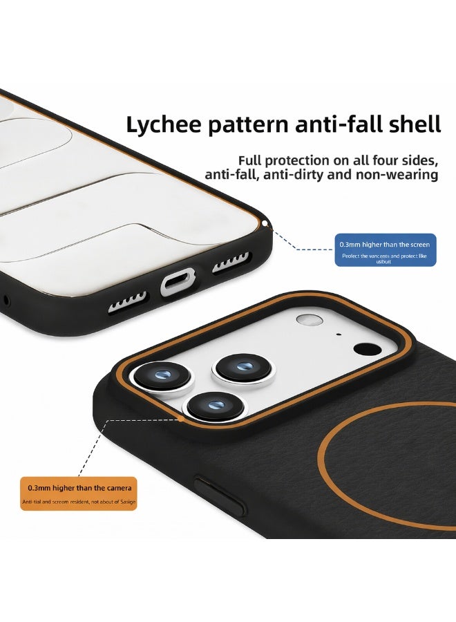 جراب iPhone 17 Pro Max، غطاء أساسي ماص للصدمات من مادة TPU، غطاء حماية (2025) - أسود وبرتقالي (أسود وبرتقالي) - Image 2